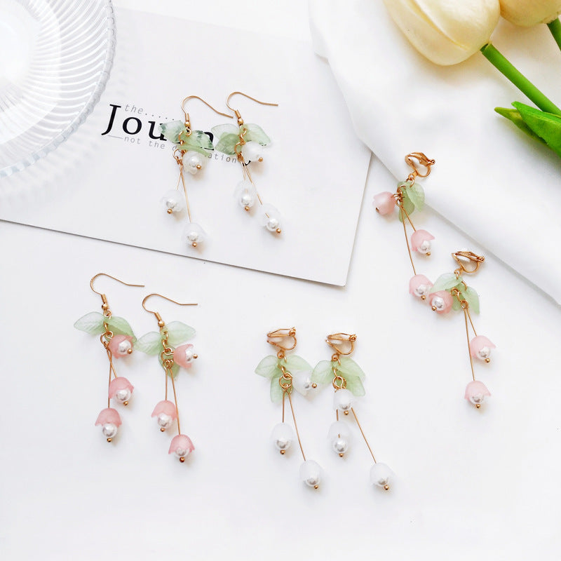 Lily Of The Valley Flower Female Earrings