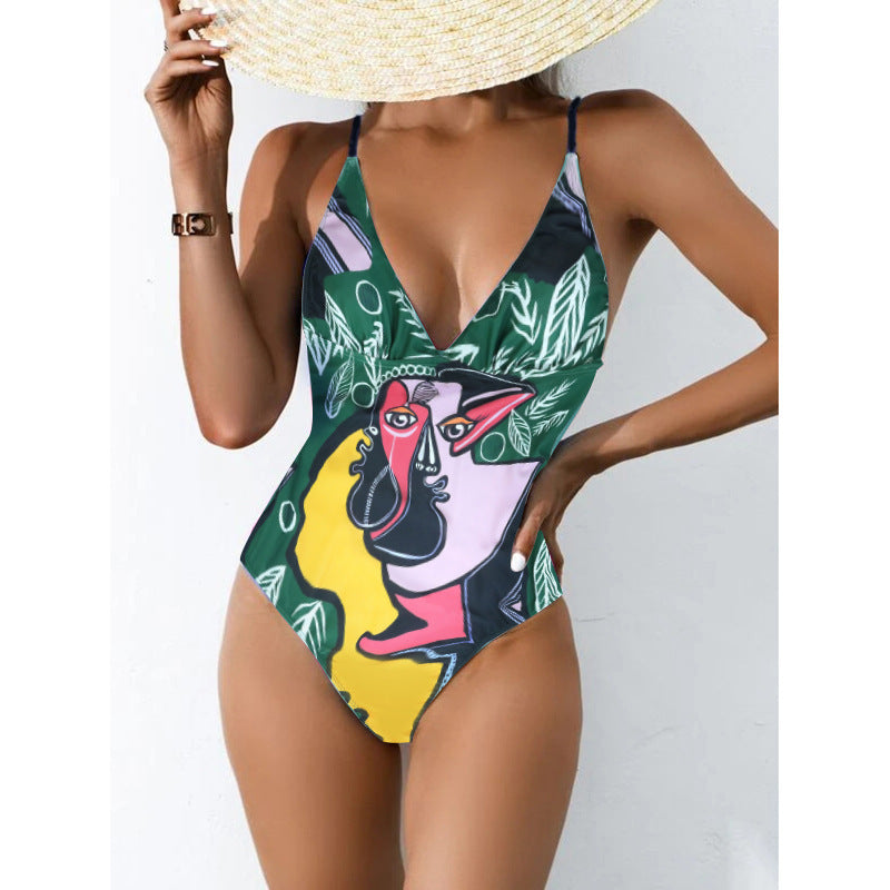 Women's Plus Size Printed Bikini Swimsuit