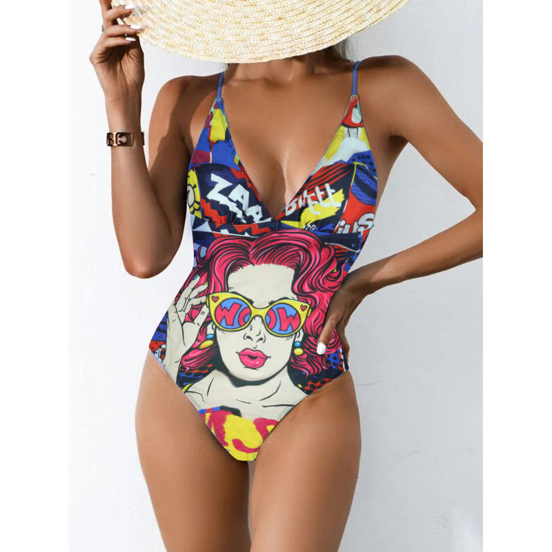 Women's Plus Size Printed Bikini Swimsuit