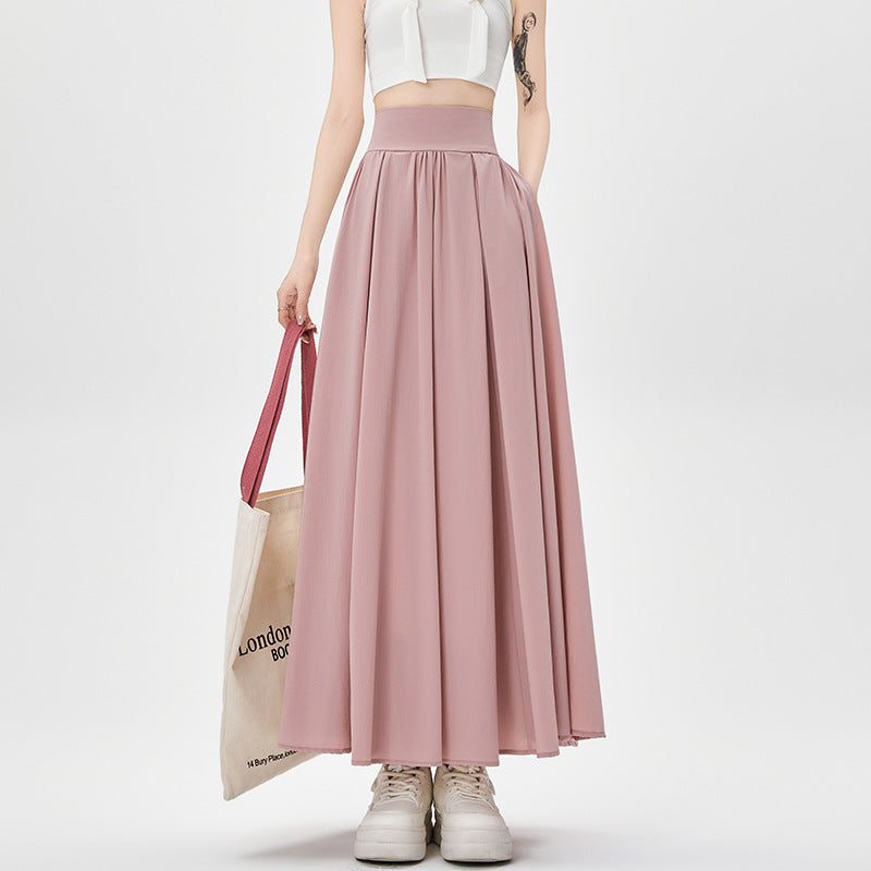 Women's Summer Slim Fit High Waist Pleated Swing Skirt