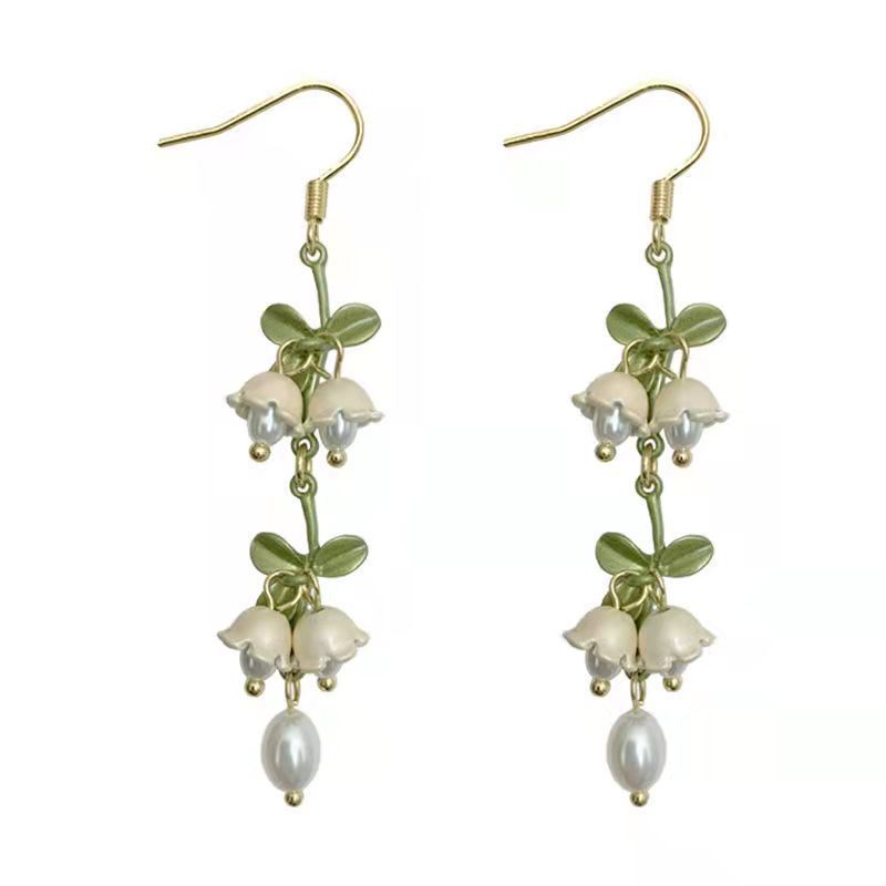 Lily Of The Valley Flower Female Earrings